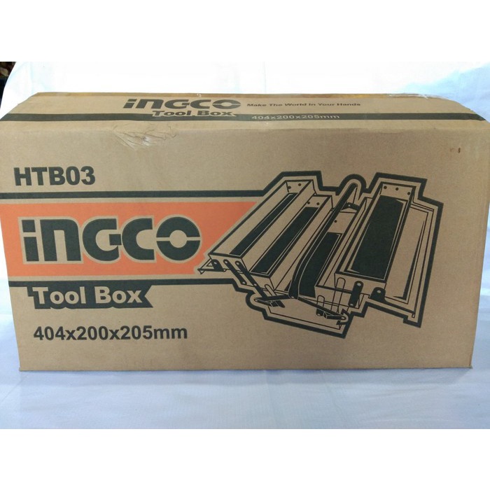 TOOLBOX BESI HD KOTAK PERKAKAS 3 TINGKAT TOOL SET TOOL BOX INGCO HTB03