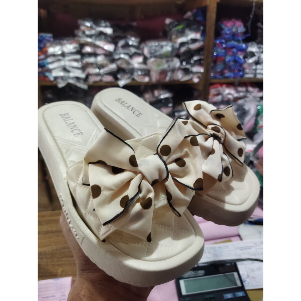 Sandal selop wanita dewasa jelly motif pita import balance 239-3 (36-40) sandal wanita dewasa terbaru murah