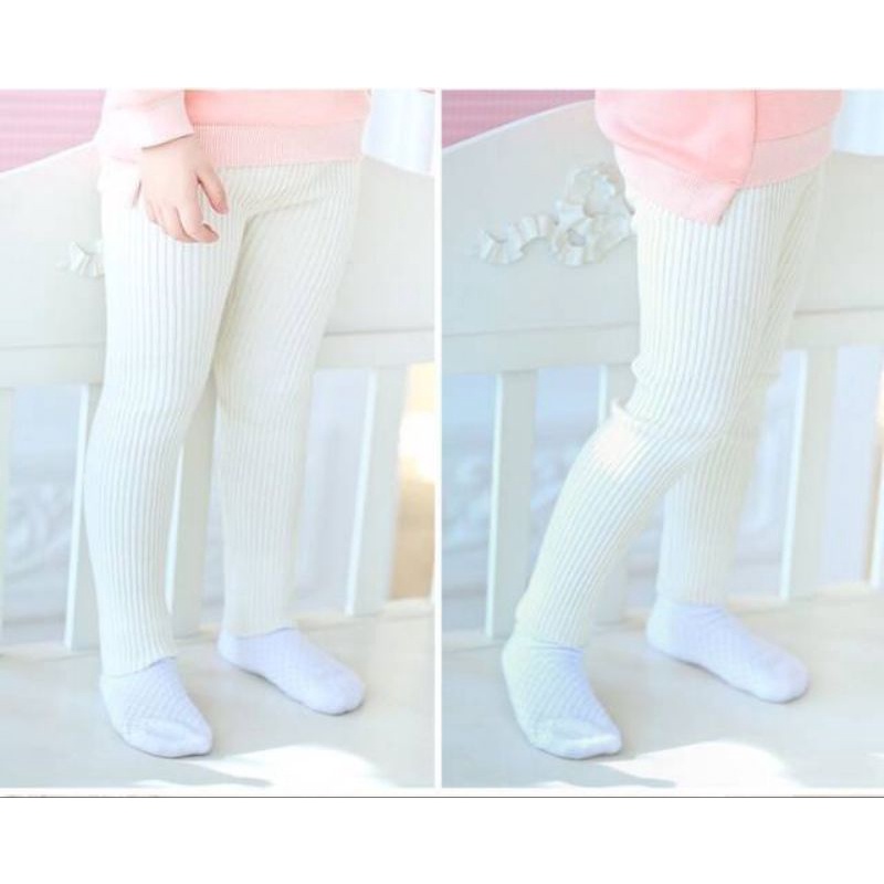 ESW Legging Knit / RIB Import warna Putih