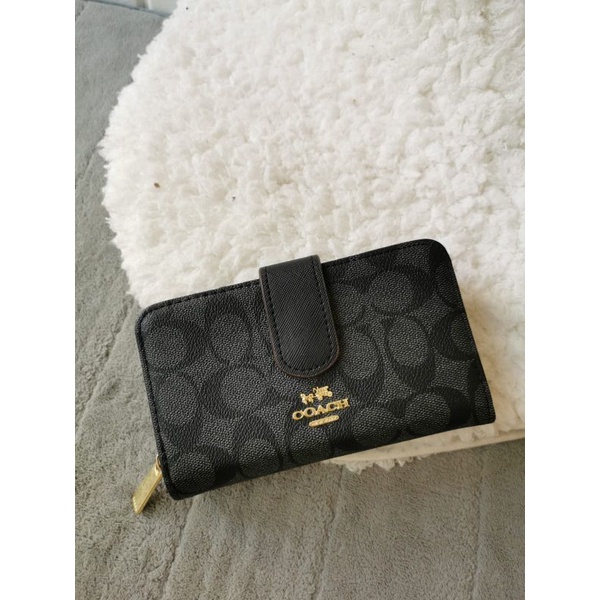 dompet lipat 2 sisi, dompet coach signature long free box