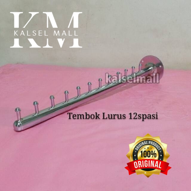 Hanger Gantungan Besi Lurus 12 9 6 Titik Mata Display Toko Butik Distro Baju Celana Tas Pakaian Bahan Stainles Lebih Kuat Kokoh Dinding Tembok Paku ART2