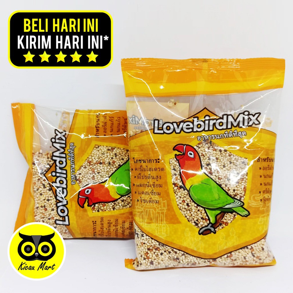 PAKAN BURUNG LOVEBIRD MIX MAKANAN HARIAN LOVE BIRD MIX KENARI PARKIT MILET MILLET VITAMIX PVTLPAKAN