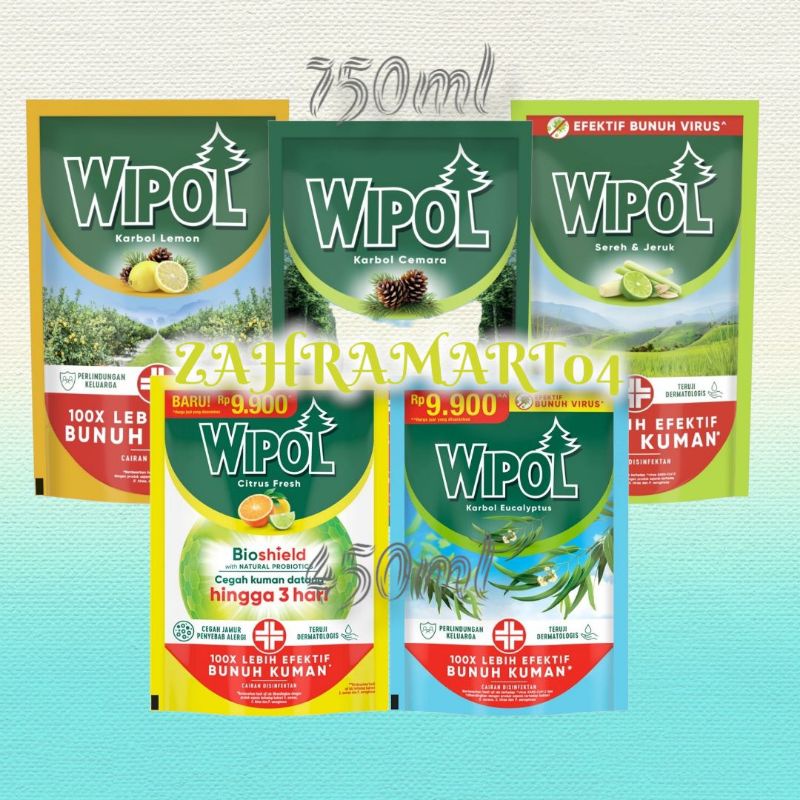 Wipol Cair Karbol Wangi Cemara 750ml