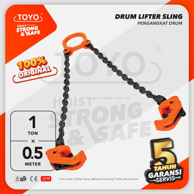 Jual TOYO Drum Lifter / Pengangkut Drum Rantai 1 Ton x 0.5 Meter