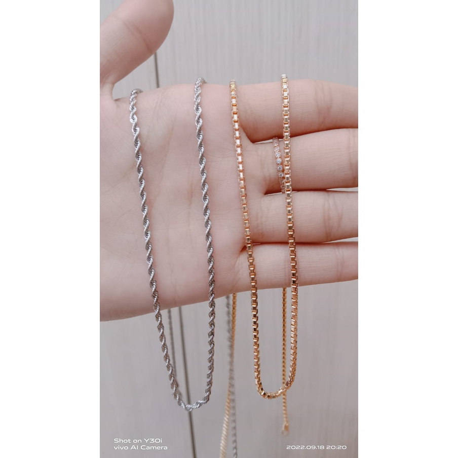 Kalung Titanium Tambang dan Xuping milano kaca