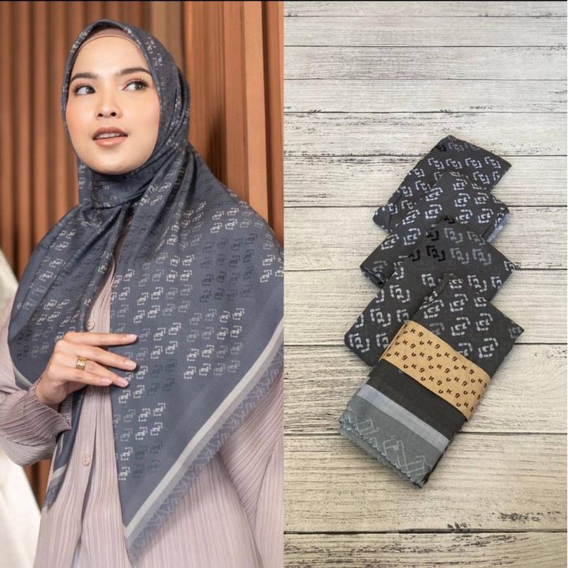 SADEAN HIJAB DENAY MOTIF TERBARU//VOAL MOTIF CANTIK/HIJAB SEGIEMPAT KODE 376