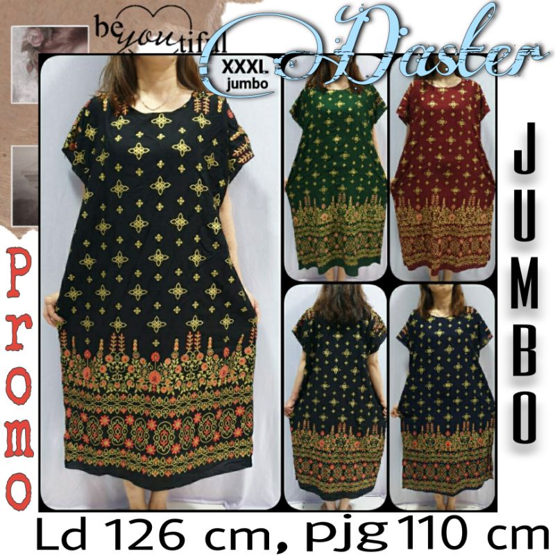 daster jumbo motif daster jumbo dress wanita/cewek jumbo bahan RAYON PRADA PREMIUM