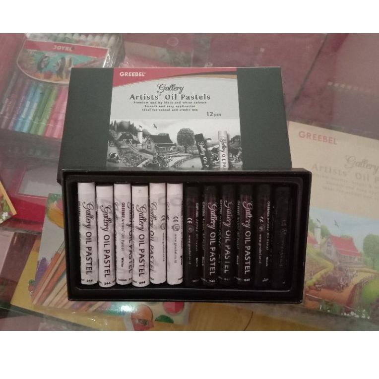 

れ Ecer crayon soft oil pastel greebel artists black and white hitam putih NEW PRODUCT 2986 ♘