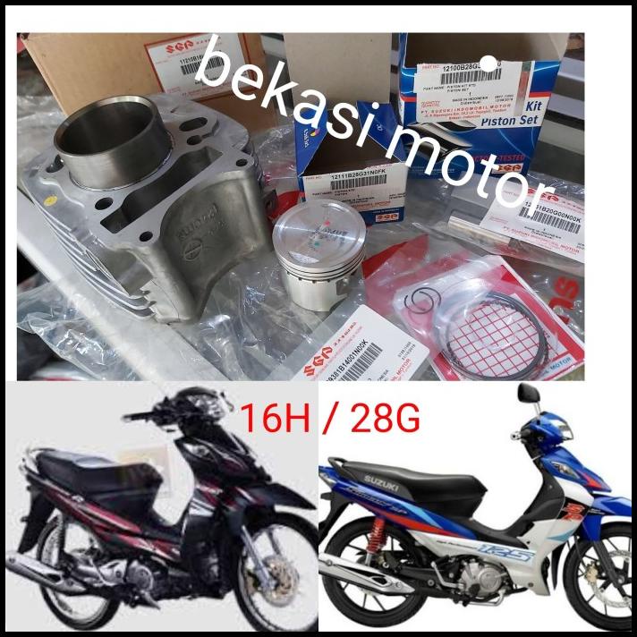 Piston Kit Ring Seher Cylinder Blok Suzuki Shogun 125 Fl Rr Sp Axelo