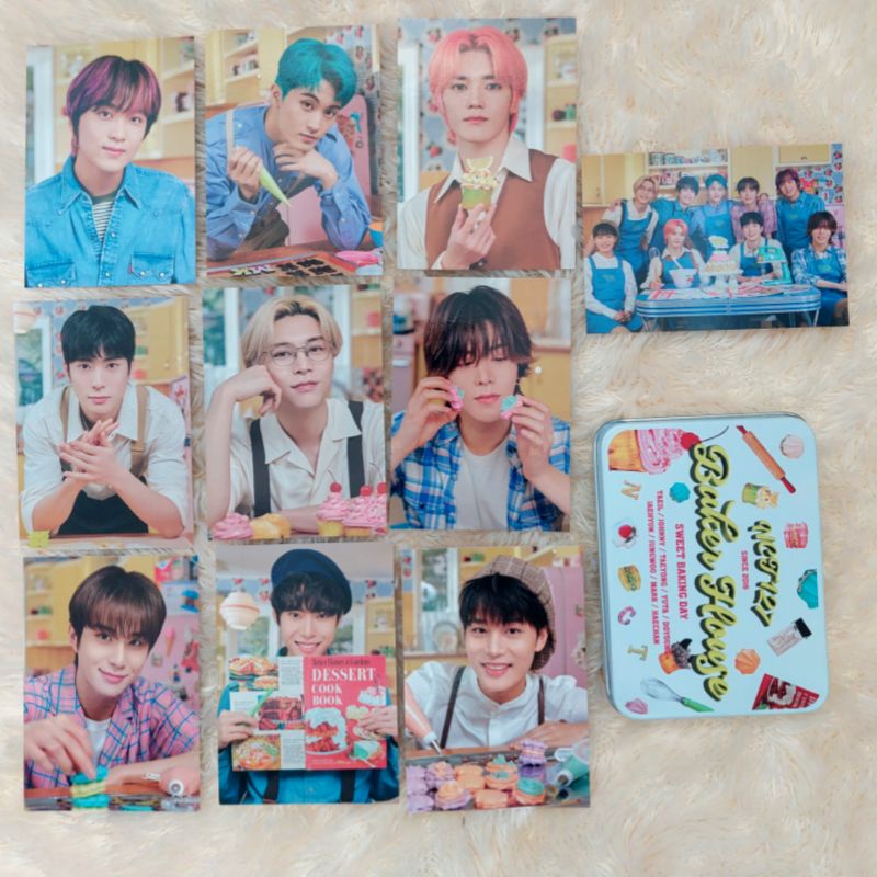 [SHARING] NCT 127 BAKER HOUSE TINCASE JAEHYUN TAEYONG JUNGWOO MARK HAECHAN DOYOUNG JOHNNY PHOTOCARD 
