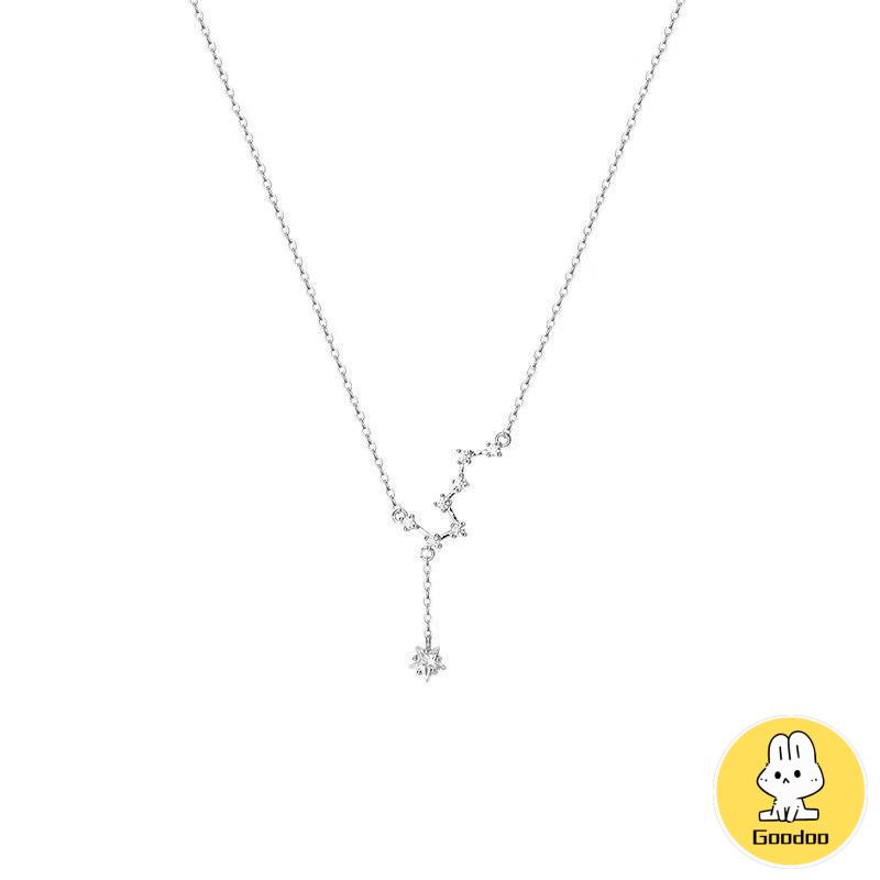 Kalung Korea Big Dipper Wanita Trendy Temperamen Cahaya Mewah Desain Niche Rumbai Kalung Indah Sederhana -Doo