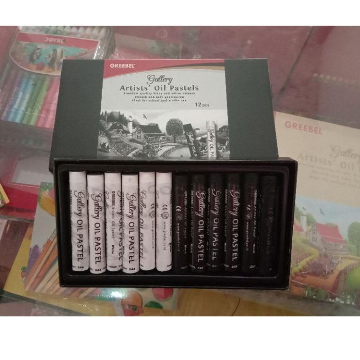 

READY Ecer crayon soft oil pastel greebel artists black and white hitam putih ❂ 887