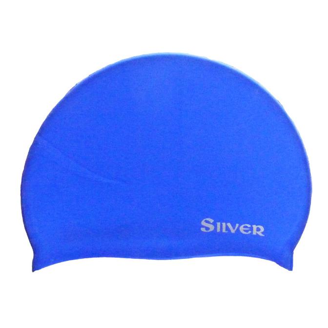 Topi Renang Dewasa Silver Silicone Swim Cap 17005.1088