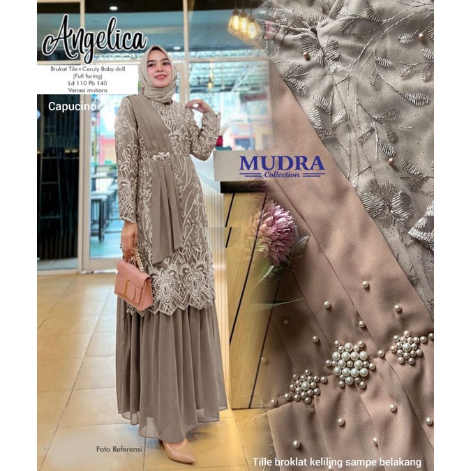 MAXI DRESS ANGELICA BY MUDRA-Capucino
