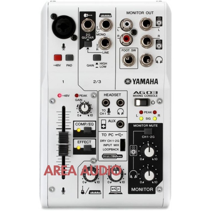 Yamaha AG03 ag03 AG 03 3-channel Mixer and USB Audio Interface