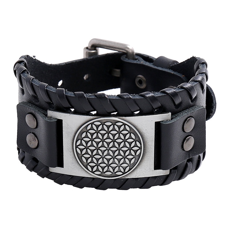 Men's Fashion Vintage Leather Bracelets Viking Jewelry Accessories