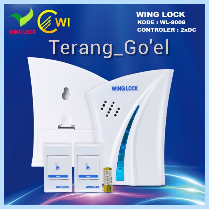 WING LOCK DOOR BELL / BEL RUMAH  DOUBLE SWITCH / SINGLE SWITCH