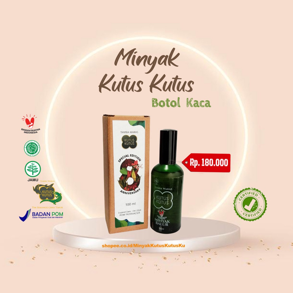 Minyak Kutus Kutus Limited Edition 8th Kemasan Botol Kaca 100ml