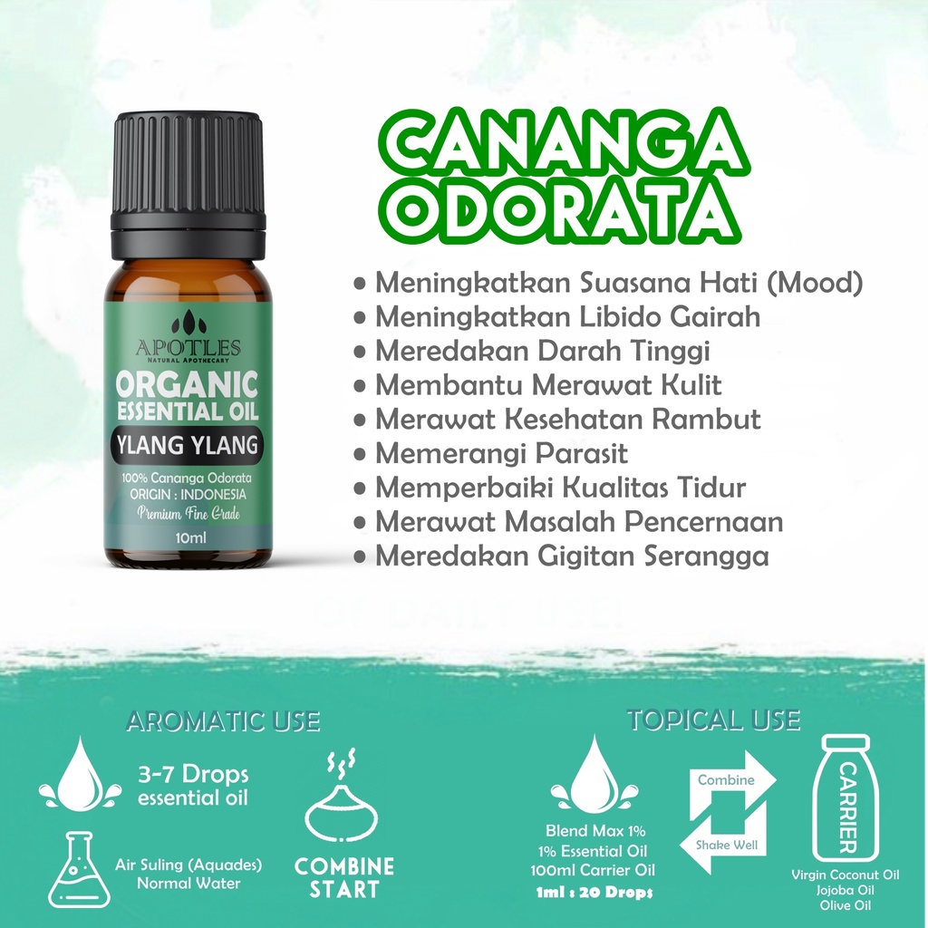 Ylang Ylang Essential Oil Cananga - Minyak Aromaterapi Kenanga 10ml