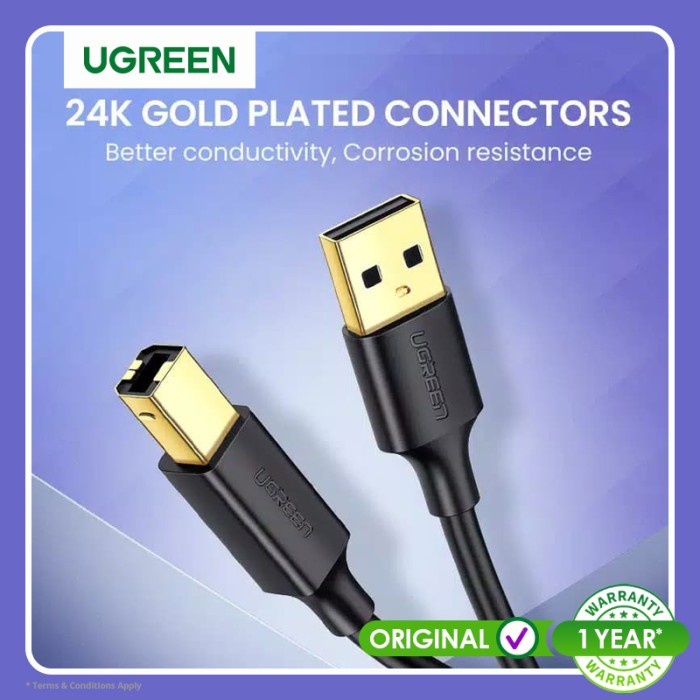 Jual Ugreen USB2.0 To USB B Printer cable 5M Black10352 Shopee Indonesia