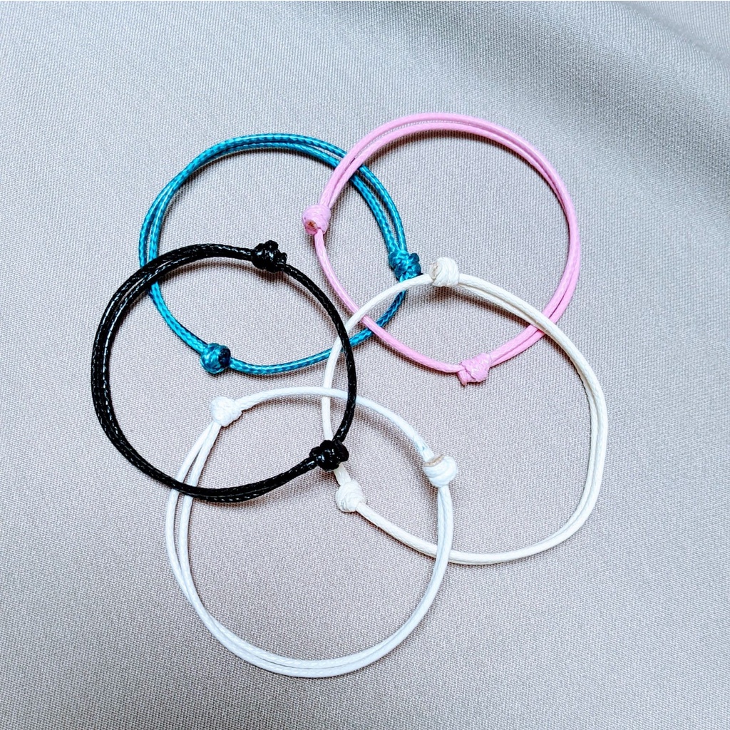 Gelang Tali Korea Polos Couple Waterproof Premium Blank Series Warna Warni