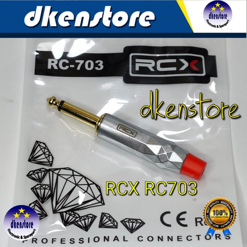 Jek Akai RCX RC703 Konektor Mono Gitar Mic 6.5mm