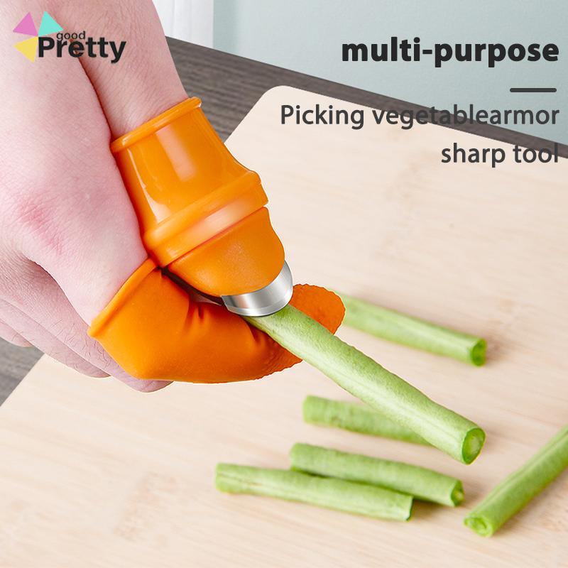 6Pcs Silicone sarung jari jempol cover Pisau Pemotong Sayur Buah Finger Gloves Sayuran Buah Untuk Peralatan Dapur  Dapur