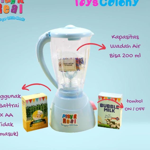 PLAY IT REAL JUICER + BUBBLE BOBA-BISA ISI AIR DAN ADA BOBA MAINANNYA - Merah Muda