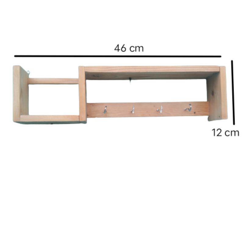 Rak Dinding Kayu Kapstock Gantungan Kunci Tampat Alat Masak Serbaguna Tempat Vas Bunga Pot Rak dinding Hiasan Kayu Tatakan Pot Kayu Minimalis