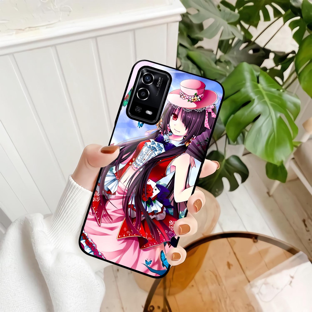 Case Kilau Oppo A74 | A95 | Casing Hp Glossy | Pelindung Smartphone | Motif Anime Girl Kurumi