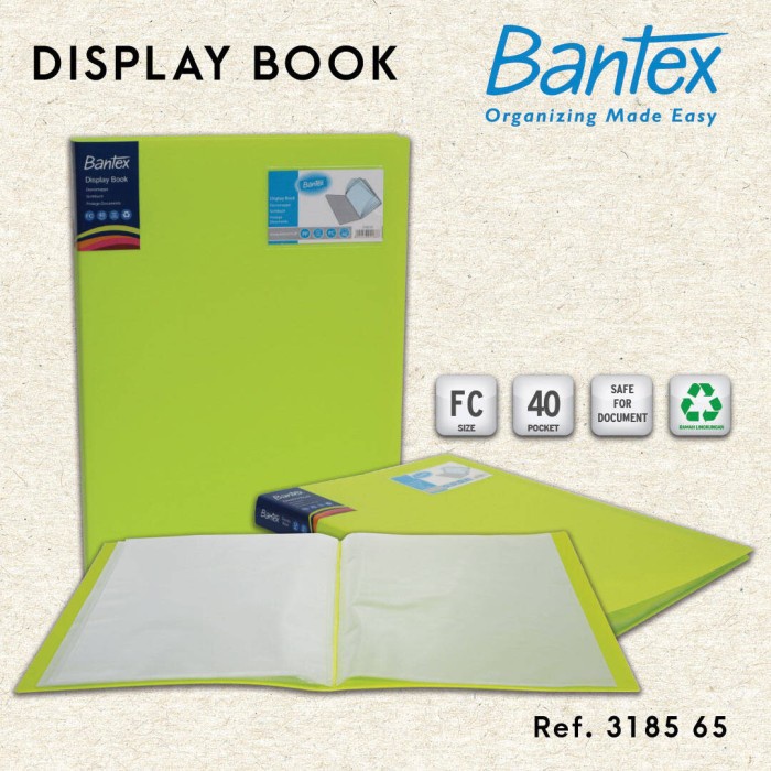 

MAP / PP DISPLAY BOOK FC 40 POCKETS LIME BANTEX 3185 65