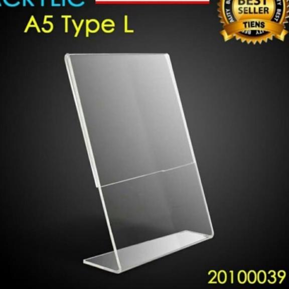 

[KODE VTWAN] acrylic tent holder / akrilik tent card A5 tempat brosur Meja bentuk L