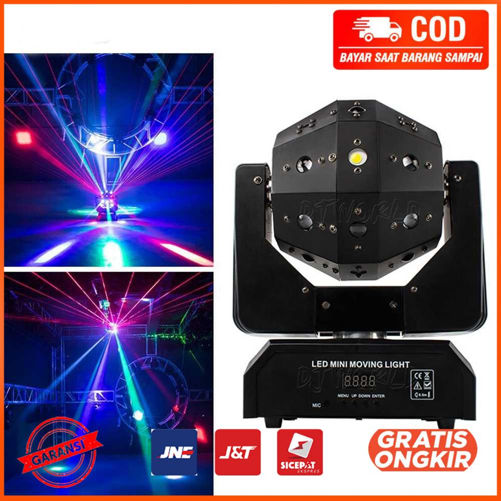 Lampu Sorot Panggung Disco Ball RGB Moving Head DMX 120W - GV120