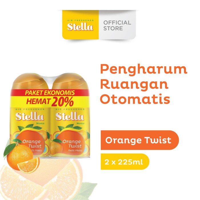 

PENGHARUM STELLA MATIC REFILL ORANGE 225ML 1 FREE 1
