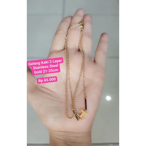 Aksesoris Gelang Kaki OSD GK02 Olla Shopping Depok  Stainless Steel