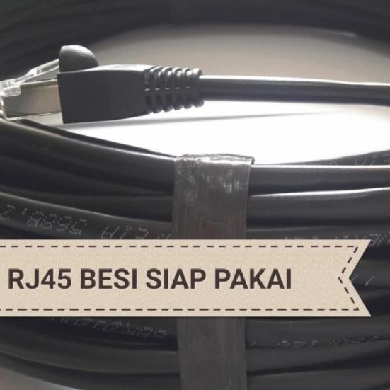 Kabel Lan Outdoor STP FTP Cat 5e Spectra 30M RJ45 Metal Siap Pakai