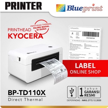 Printer Barcode Thermal Printer Label USB Blueprint TD110X