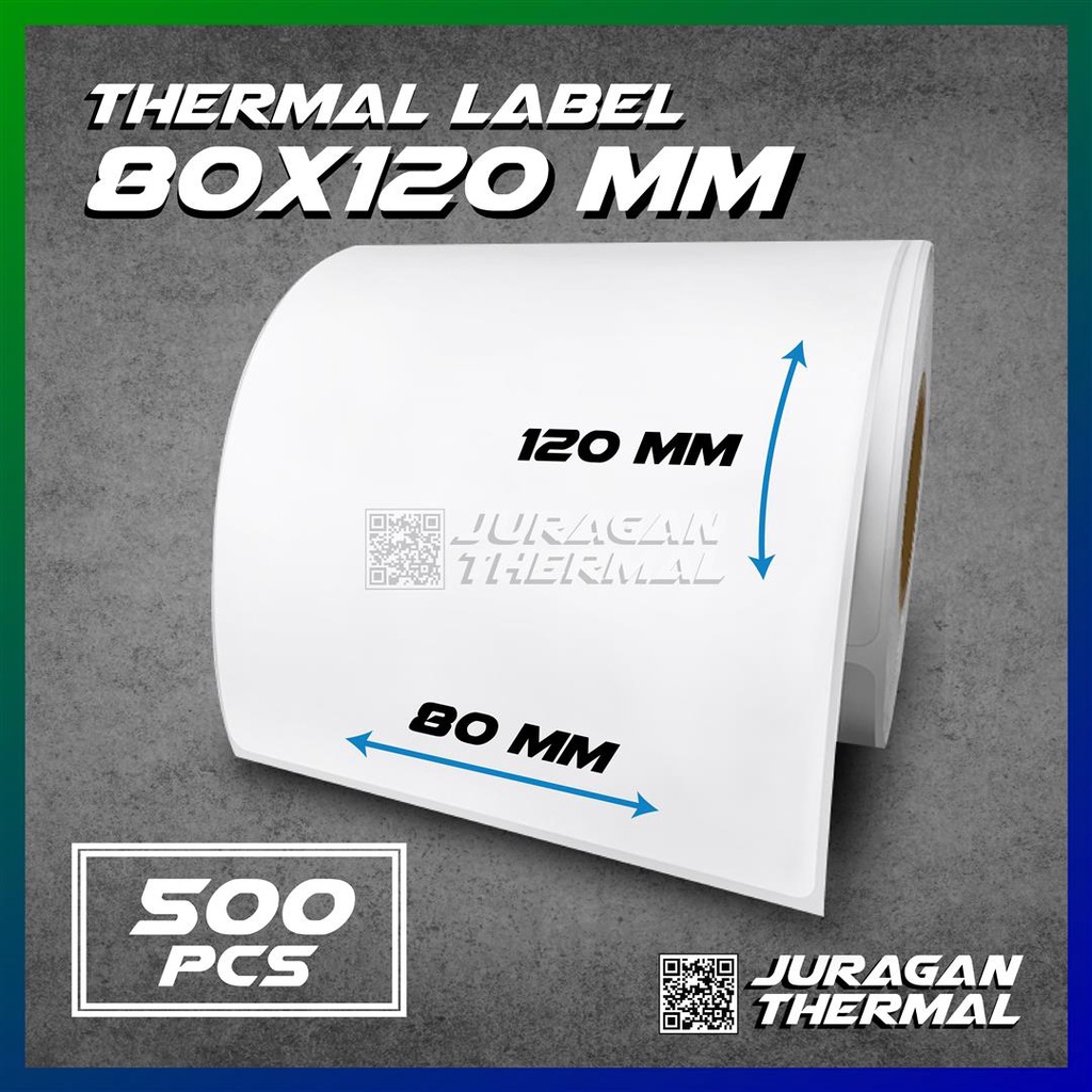

Label Barcode Direct Thermal 80x120 80 x 120 mm Core 1" isi 500 Pcs