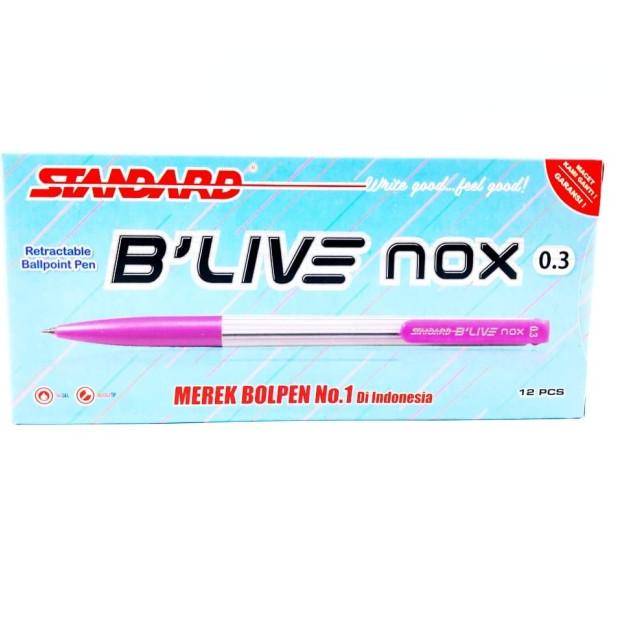

STANDARD PEN BLIVE NOX - BLACK 12 PCS