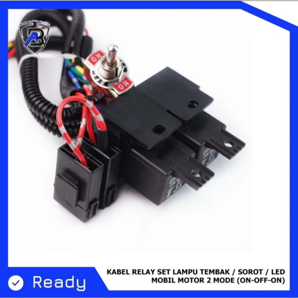 KABEL RELAY SET LAMPU TEMBAK / SOROT / LED - MOBIL &amp; MOTOR - 2 MODE HIGH &amp; LOW