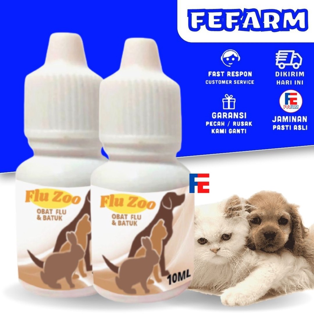 FLU ZOO Obat Flu Kucing Pilek Ngorok Infeksi Pernafasan Kucing MANJUR FEFARM