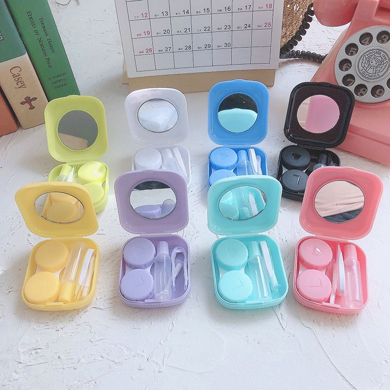 Tempat Softlens kecil isi 1 case + Botol Air / Travel kit Lenscase dengan Botol air