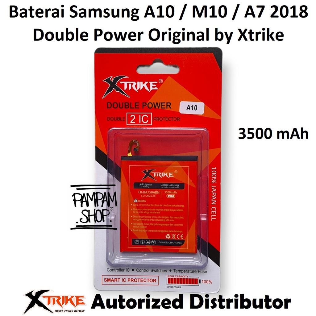 Baterai XTRIKE Double Power Original Samsung Galaxy A10 A105 M10 M105 A7 2018 A750 Batre Batrai Ori