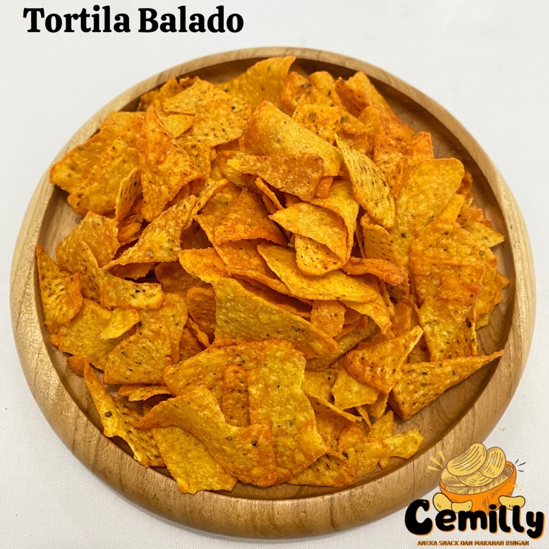 

[CEMILLY] 1000gr Tortila TES Balado/Jagung Barbeque Cemilan Snack Kiloan
