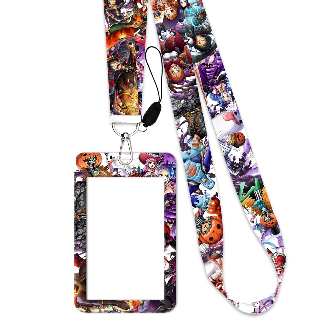 Tali Lanyard Gantungan Kunci / Handphone Motif Bajak Laut Luffy Zoro Untuk Halloween