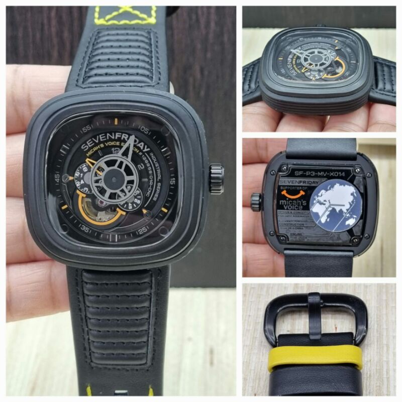 Jam Tangan Sevenfriday SF P3/MV Automatic Strap Kulit Kualitas Original