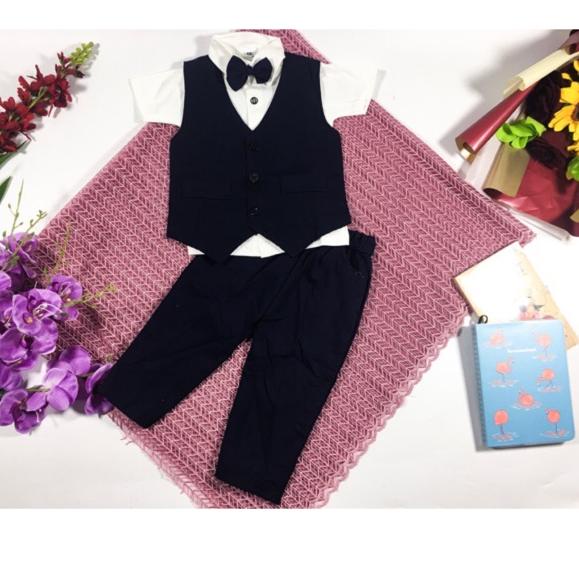 [KODE TDKSQ] Setelan baju anak jas formal tuxedo pesta ulang 2 3 4 5 6 7 8 9 10 tahun vest rompi das