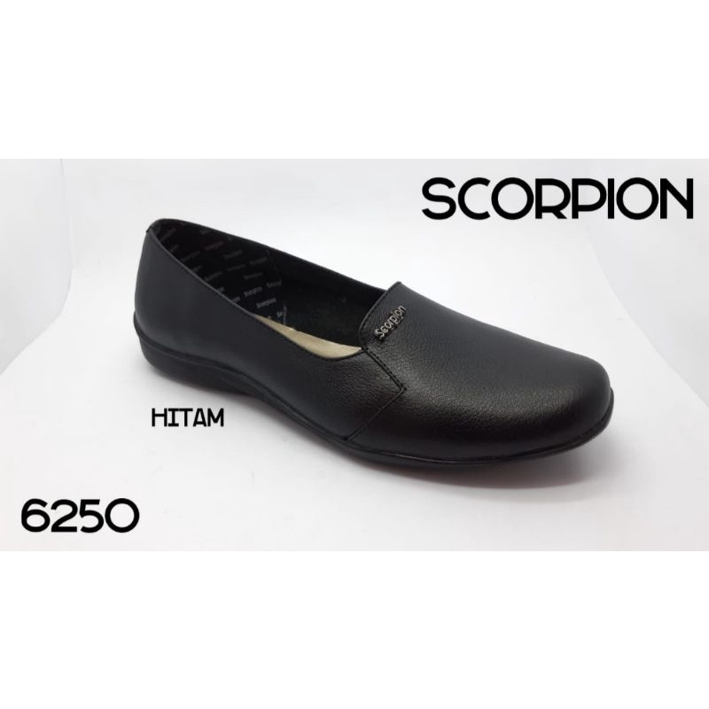 Sepatu Kulit Wanita Scorpion 6250 Hitam