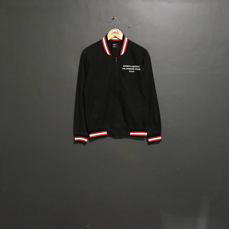 Jacket Flight - Cabane de Zucca | Full Black Street Outer Thrift [COD]