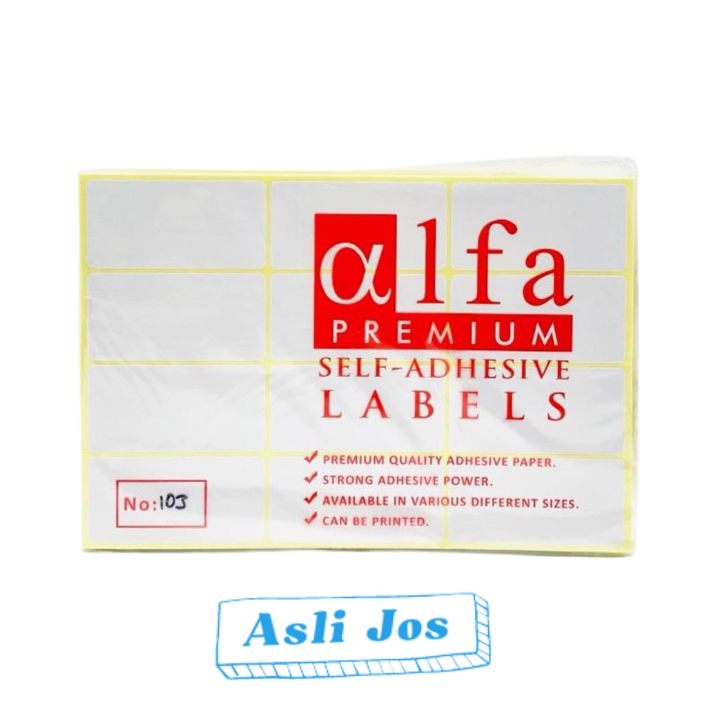 

Sticker Label Nama Alfa no 103 / 32mm x 64mm